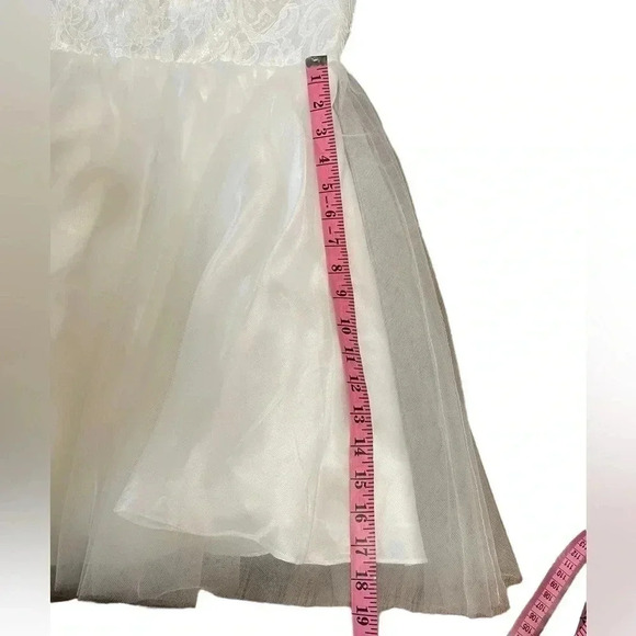 Aspeed Off White Lace Tulle Short Dress Prom Formal Quince Homecoming Juniors L - Picture 14 of 16